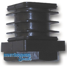 H�henverstellschrauben mit Fu�kappe 25x25 mm, Kunststoff schwarz