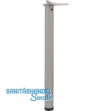 CAMAR Tischfu� rund 60 x 690 mm Stahl Edelstahl-Effekt