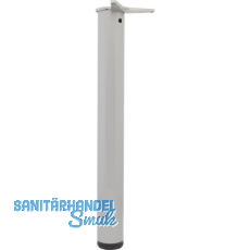 CAMAR Tischfu� rund 80 x 700 mm Stahl silberfarbig