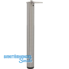 CAMAR Tischfu� rund 80 x 700 mm Stahl Edelstahl-Effekt