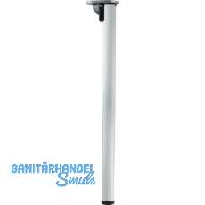 CAMAR Tischfu� "Click" � 50 mm, L�nge 705 mm, Aluminium silber gerillt