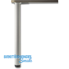 CAMAR Tischfu� Aluminia � 80 mm, L�nge 690 mm, Aluminium silber gerillt