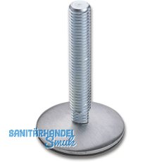 H�henverstellschraube mit 4-Kant, �40, M10 Edelstahl geb�rstet, verzinkt