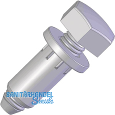 H�henverstellschraube M6 mit Einbohrmuffe und Abdeckkappe,