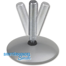 H�henverstellschraube mit Gelenk, �60, M10x60, RAL 9006/FE verzinkt