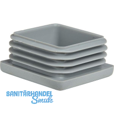 Lamellenstopfen 40 x 40 mm Wandstärke 1 - 3 mm grau Lamellenstopfen 40 x 40 mm Wandstärke 1 - 3 mm grau