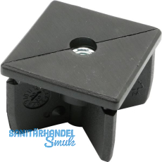 Lamellenstopfen mit Gewindeloch M10 50 x 50 mm schwarz Lamellenstopfen mit Gewindeloch M10 50 x 50 mm schwarz