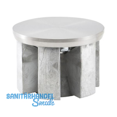 CAMAR Tischfuß-Adapterscheibe ø 80 mm, Edelstahl mit Befestigungsteil CAMAR Tischfuß-Adapterscheibe ø 80 mm, Edelstahl mit Befestigungsteil