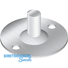 Montageplatte f�r Dekorf��e Holz/Edelstahl � 40 mm, Stahl verzinkt