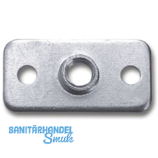 Montageplatte f�r Dekorf��e Holz/Edelstahl 40x20 mm, Stahl verzinkt