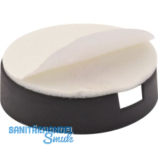 QuickClick Basisteil zum Kleben � 25 mm, H�he 6 mm, Kunststoff schwarz