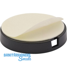 QuickClick Basisteil zum Kleben � 30 mm, H�he 6 mm, Kunststoff schwarz