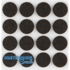 Filzgleiter rund, 22, Materialstärke 3 mm, selbstklebend, braun, Inhalt 16 Filzgleiter rund, 22, Materialstärke 3 mm, selbstklebend, braun, Inhalt 16