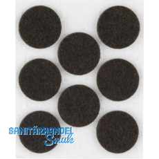 Filzgleiter rund, 28, Materialst�rke 3 mm, selbstklebend, braun, Inhalt 8