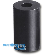 Abstandhalter, � 20 mm, Bohr � 10 mm, L�nge 27 mm, Hart-PVC schwarz