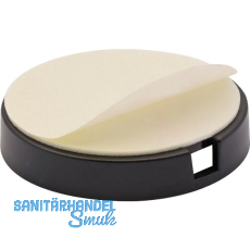 QuickClick Basisteil zum Kleben � 50 mm, H�he 6 mm, Kunststoff schwarz