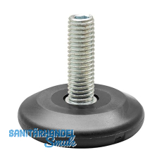 QuickClick H�henverstellschraube Kunststoff-Einsatz, �37mm, M10x25mm, schwarz