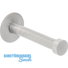 Mantelhaken Pirwa 1 mit Platte � 30 mm, Tiefe 72 mm, Edelstahl geb�rstet