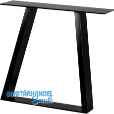 SIMAUSROM Tischkufe Trapez Stahl schwarz lackiert