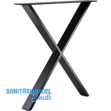 SIMAUSROM Tischkufe X-Form Stahl schwarz lackiert
