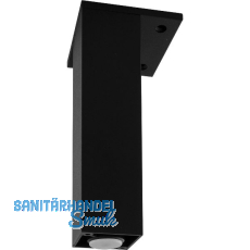 Dekorfuß 40x40 mm, Länge 120 mm, verstellbar, Aluminium schwarz Dekorfuß 40x40 mm, Länge 120 mm, verstellbar, Aluminium schwarz