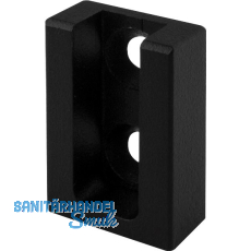 Nano Rohrtr�ger Endst�ck Wandmontage zu Schrankrohr, Messing schwarz