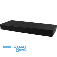 Dekorfuß Breite 40 mm, Länge 100 mm, Edelstahl/schwarz Dekorfuß Breite 40 mm, Länge 100 mm, Edelstahl/schwarz