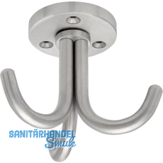 Dreifach-Haken Canis drehbar, Höhe 67 mm, Edelstahl gebürstet Dreifach-Haken Canis drehbar, Höhe 67 mm, Edelstahl gebürstet