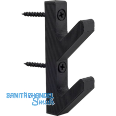 Mantelhaken Sinon zu Akustik- und Designpaneel, H�he 90 mm, Kunststoff schwarz