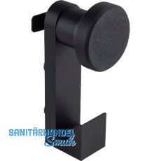 Huthaken Saton zu Akustikpaneel, H�he 128 mm, Kunststoff schwarz