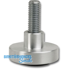 H�henverstellschraube mit Teller und Gleiter,�40, M8x25, Aluminium/Stahl