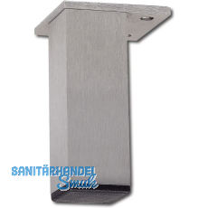 Dekorfuß 40x40 mm, Länge 190 mm, fix, Aluminium gebürstet Dekorfuß 40x40 mm, Länge 190 mm, fix, Aluminium gebürstet