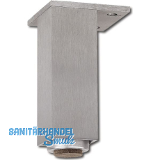 Dekorfu� 40x40 mm, L�nge 160 mm, verstellbar, Aluminium geb�rstet