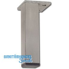 Dekorfu� 30x30 mm, L�nge 160 mm, Edelstahl geb�rstet