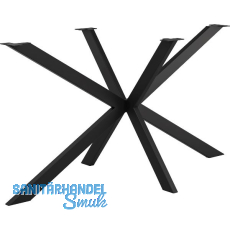 Tischgestell Etsi sternförmig, Länge 1400 mm, Stahl schwarz strukturiert Tischgestell Etsi sternförmig, Länge 1400 mm, Stahl schwarz strukturiert