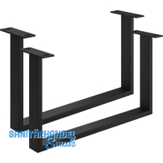 Couchtischkufe Etsi U-Form, Breite 600 mm, Stahl schwarz strukturiert Couchtischkufe Etsi U-Form, Breite 600 mm, Stahl schwarz strukturiert