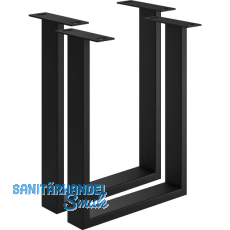 Bankkufe Etsi U-Form, Breite 320 mm, Stahl schwarz strukturiert Bankkufe Etsi U-Form, Breite 320 mm, Stahl schwarz strukturiert