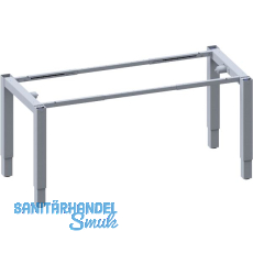 Sitz-Steh-Tischgestell 4-Leg Strong Fu�teil elektrisch h�henverstellbar grau