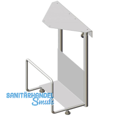 CPU-Halter V60 340 x 515 x 155 mm, Stahl wei�aluminium RAL 9006 matt