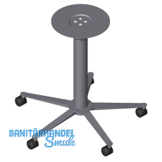 S�ulentischgestell 5-Stern 690 - 1130 mm schwarz