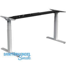 Tischgestell EVO Basic, elektrisch verstellbar, Breite 1200 - 1800 mm, alufarbig