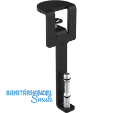 Befestigungsklammer Akustikpaneel Mira organizer, Stahl graphitschwarz, RAL 9011 Befestigungsklammer Akustikpaneel Mira organizer, Stahl graphitschwarz, RAL 9011