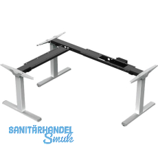 Tischgestell Amica, 90� Winkelanwendung, elektrisch verstellbar, alufarbig