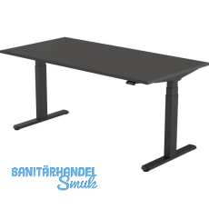 Bürotisch Evo, elektrisch verstellbar, schwarz, Platte 1800x800 Graphitgrau Bürotisch Evo, elektrisch verstellbar, schwarz, Platte 1800x800 Graphitgrau