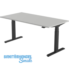 B�rotisch Amica, elektrisch verstellbar, schwarz, Platte 1800x800 hellgrau