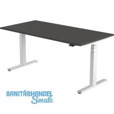 B�rotisch Amica, elektrisch verstellbar, alufarbig, Platte 1400x800 Graphitgrau