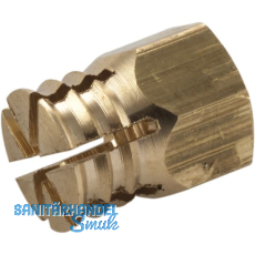 ITALIANA FERRAMENTA Spreizmuffe 6-Kant, M4 Länge 7,5 mm Bohr ø5mm, Messing blank ITALIANA FERRAMENTA Spreizmuffe 6-Kant, M4 Länge 7,5 mm Bohr ø5mm, Messing blank