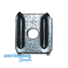 R�ckwand-Halteplatte, 17 x 16 x 1 mm, Stahl blank