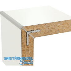 ALUMIS Korpus-Eckverbinderprofil 5000 mm für Holzstärke 19 mm, Edelstahl Effekt ALUMIS Korpus-Eckverbinderprofil 5000 mm für Holzstärke 19 mm, Edelstahl Effekt