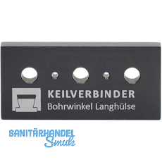 KEILVERBINDER Bohrwinkel für Langhülsen, 15mm, Aluminium schwarz eloxiert KEILVERBINDER Bohrwinkel für Langhülsen, 15mm, Aluminium schwarz eloxiert